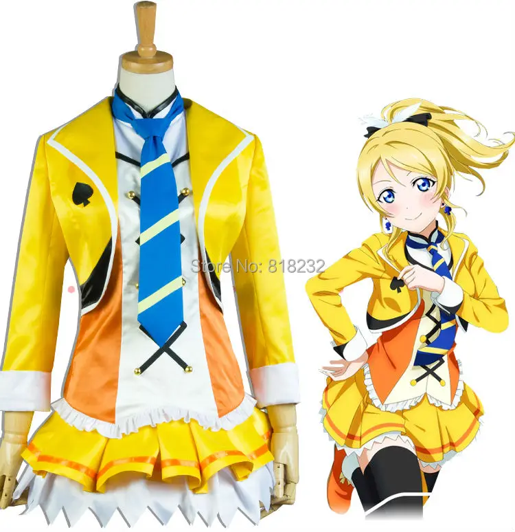 Отлично! Танцевальное платье Love Live Eli Ayase Униформа наряд костюмы для косплея |