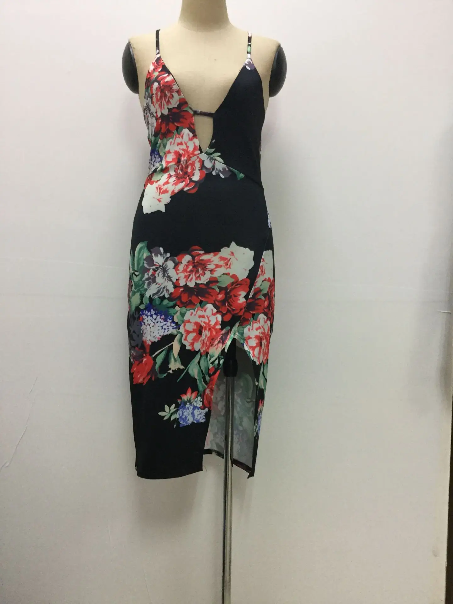 Летнее Европейское и американское женское сексуальное платье с открытой спиной