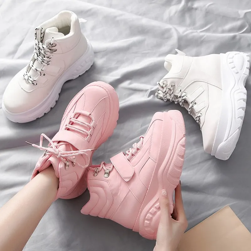 Женская спортивная обувь повседневная дышащая на толстой подошве весна-осень 2019