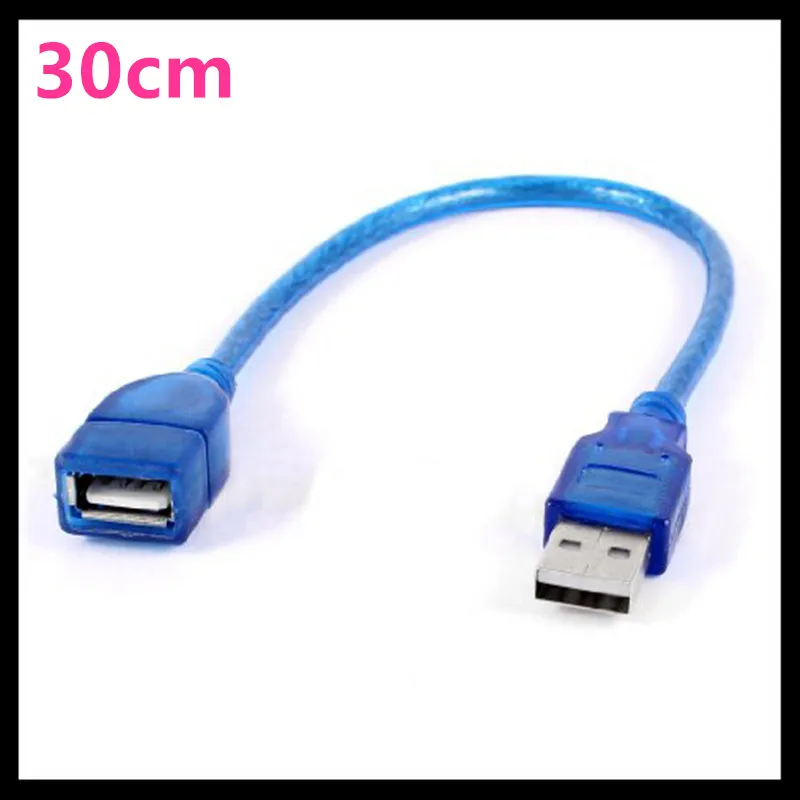 Синий пластиковый корпус USB 2 0 штекер гнездо AF/AM удлинитель кабеля 30 см|usb 2.0 male|usb