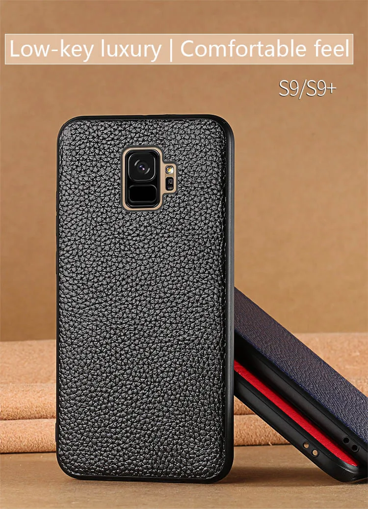 Натуральная кожа чехол для телефона для samsung S7 S8 S9 Plus Note 8 9 чехол с зернистой текстурой задняя крышка для A3 A5 A7 A8 J5 J7 чехол s