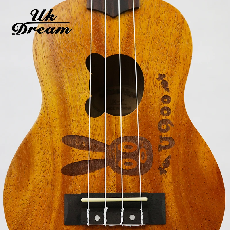 Великобритания мечта 21 дюймов Персик Мини-укулеле гитара Гавайи 4 струнные
