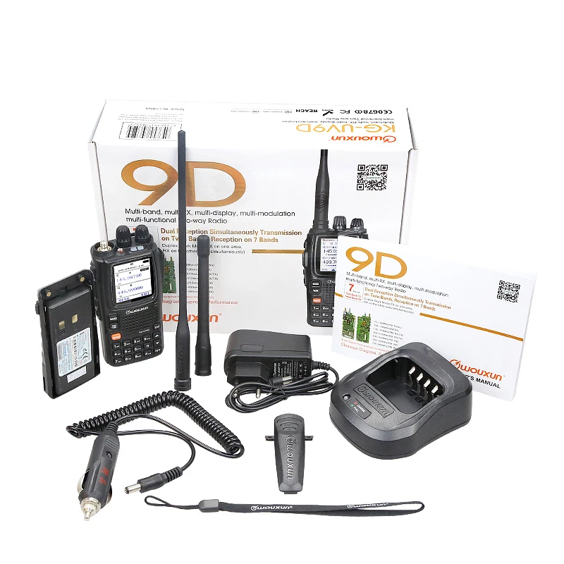 Оригинальная Walkie Talkie Wouxun KG UV9D двухдиапазонный двойной дисплей 136 174/400 512MHz Air Band
