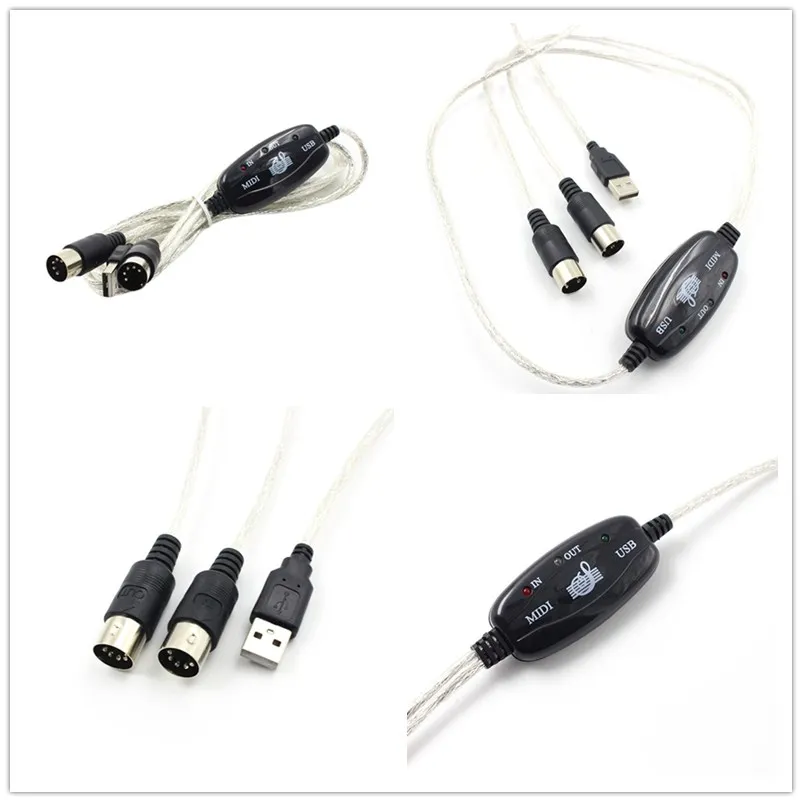 Электронный барабан музыка MIDI к USB интерфейсный кабель адаптер для клавиатуры 180