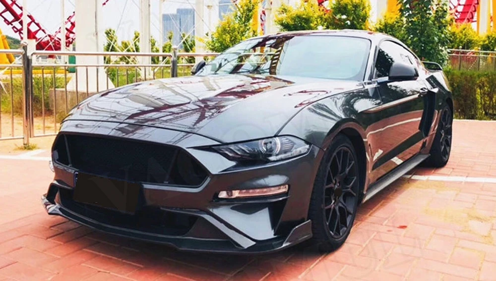 Карбоновое волокно переднего бампера губы фартуки подбородок для Ford Mustang FRP бампер крышка