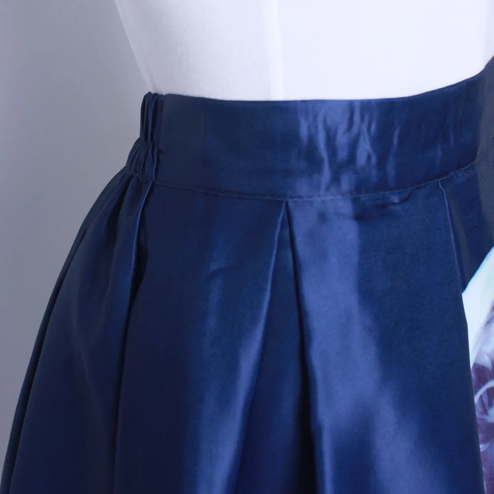 Женская атласная юбка новинка весны 2016 модное винтажное женское бальное платье