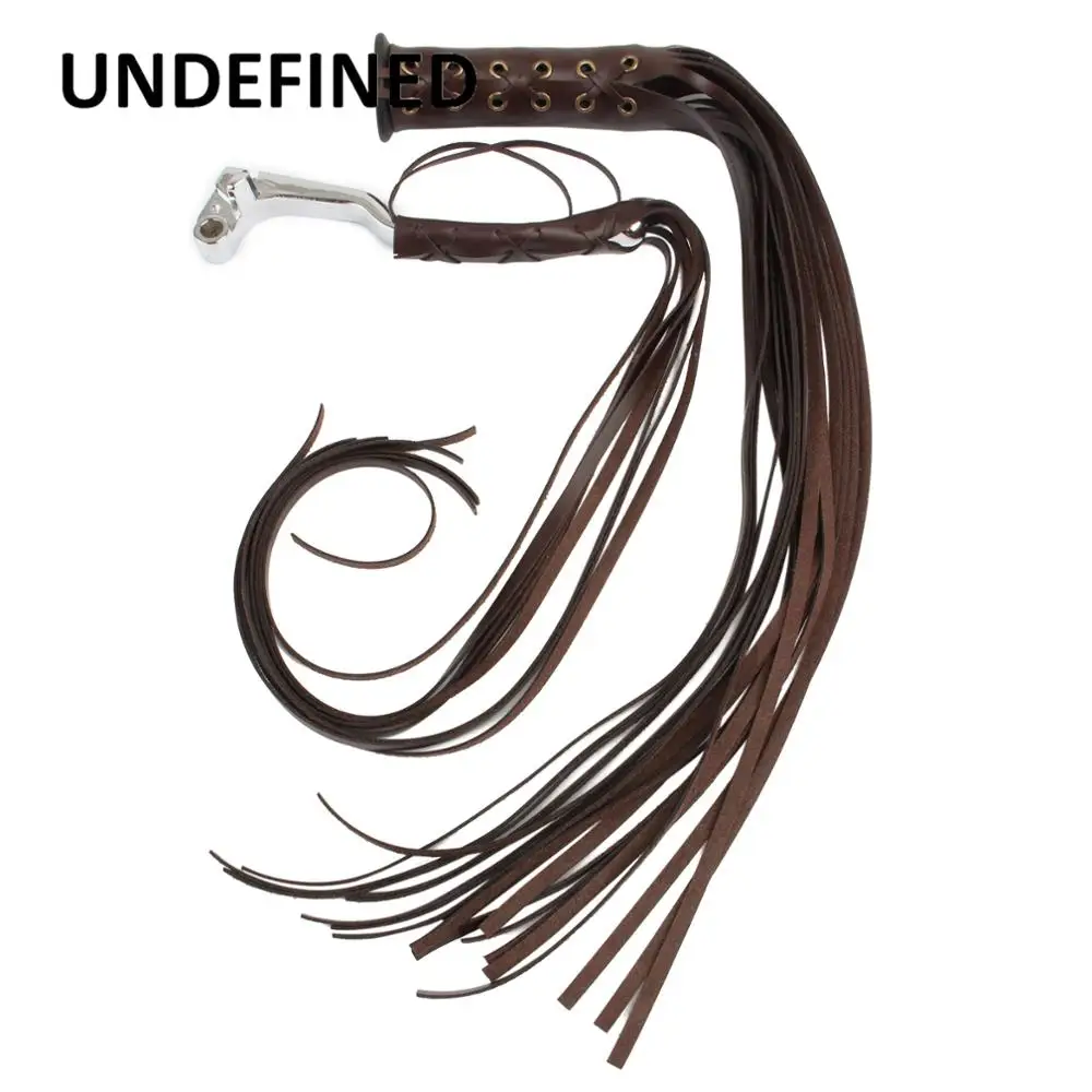 Мотоциклетные кожаные ручки w/клатч рычаг переключения Винтаж бахрома рукоятка