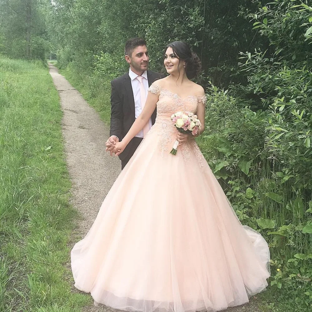 Последним Бальное платье С Плеча Кружева Аппликация Вечернее Платье Жемчуг Плюс