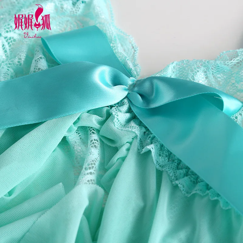 Fashion sexy lingerie perspective gauze strap Transparent Lingerie backless skirts lace pajamas Babydolls | Тематическая одежда и