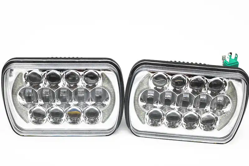 2 шт. 5x7 &quotавто DRL светодиодные фары дюймов для грузовика Led 6x7&quot 105 Вт H4 квадратные