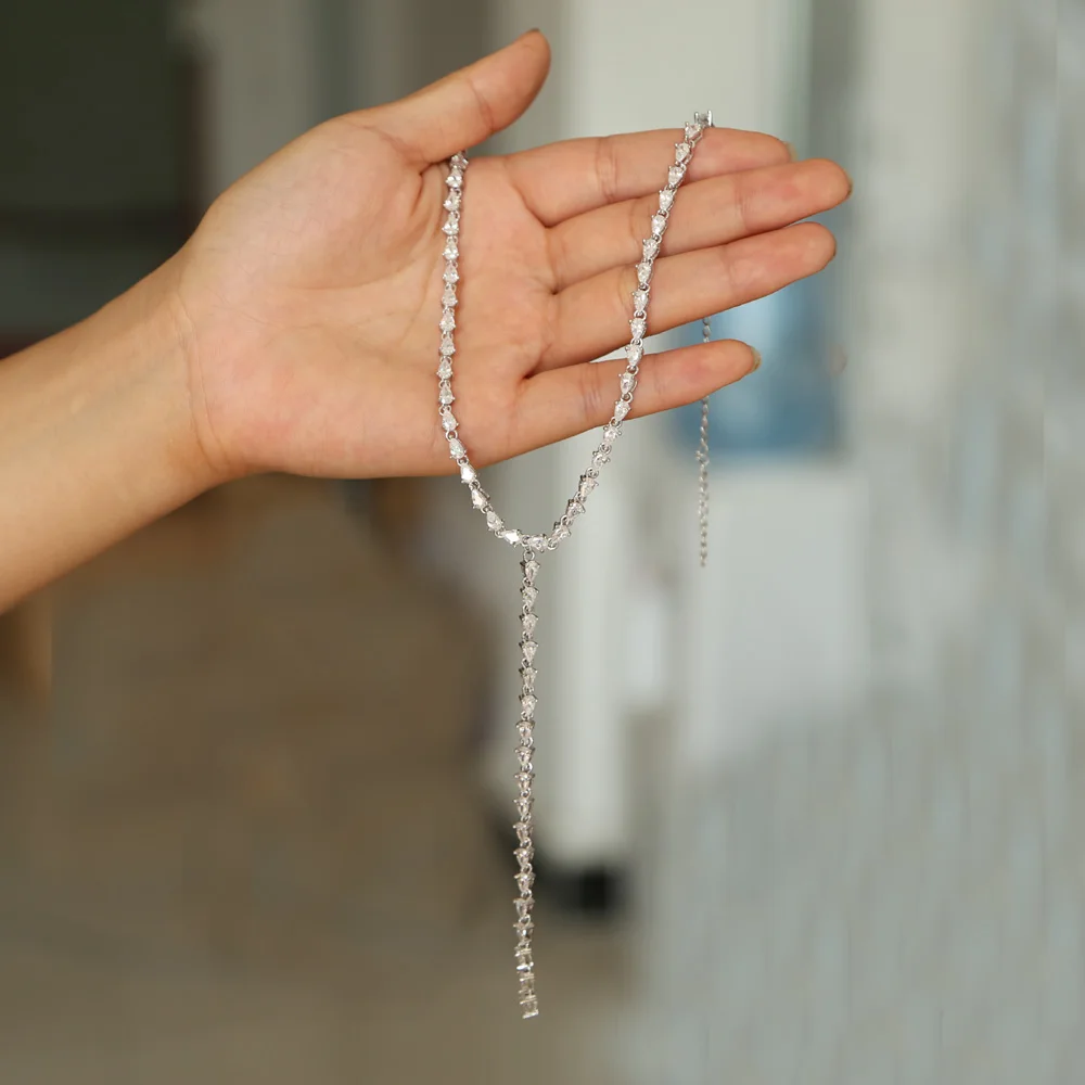 Новинка 2020 уникальная пикантная длинная цепь для тенниса свадебные ювелирные