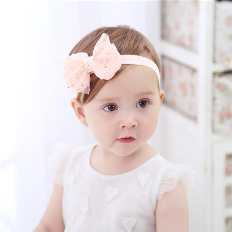Повязка на голову с бантом в виде пятиконечной звезды 1 шт.|lace hair accessories|hair
