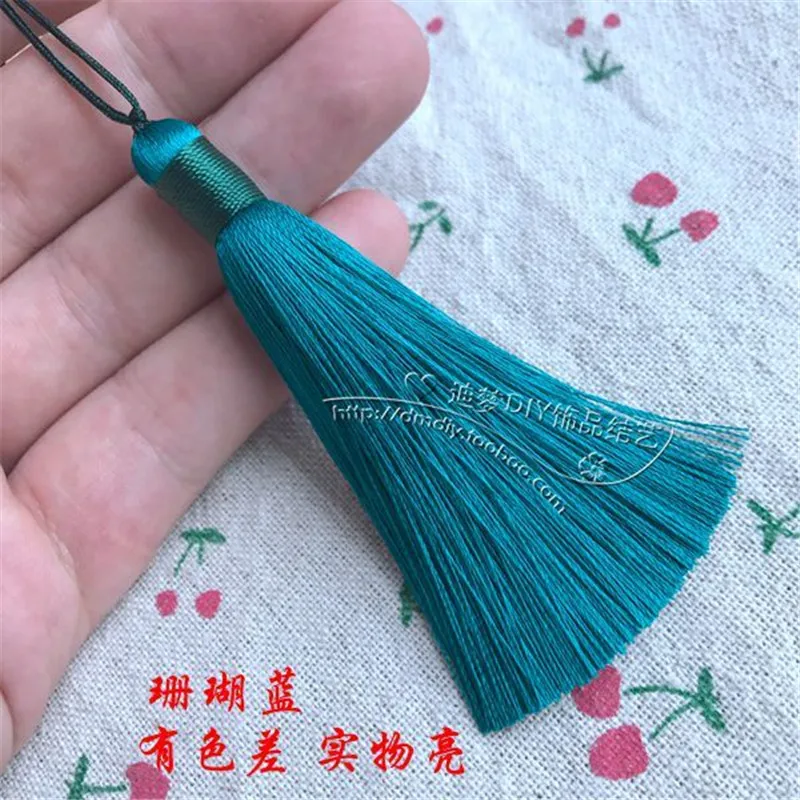 10 шт. 8 см длинные 0,8 см широкие маленькие DIY ювелирные аксессуары искусственный шелк серьги с кисточками закладки Висячие кисточки платье одежда