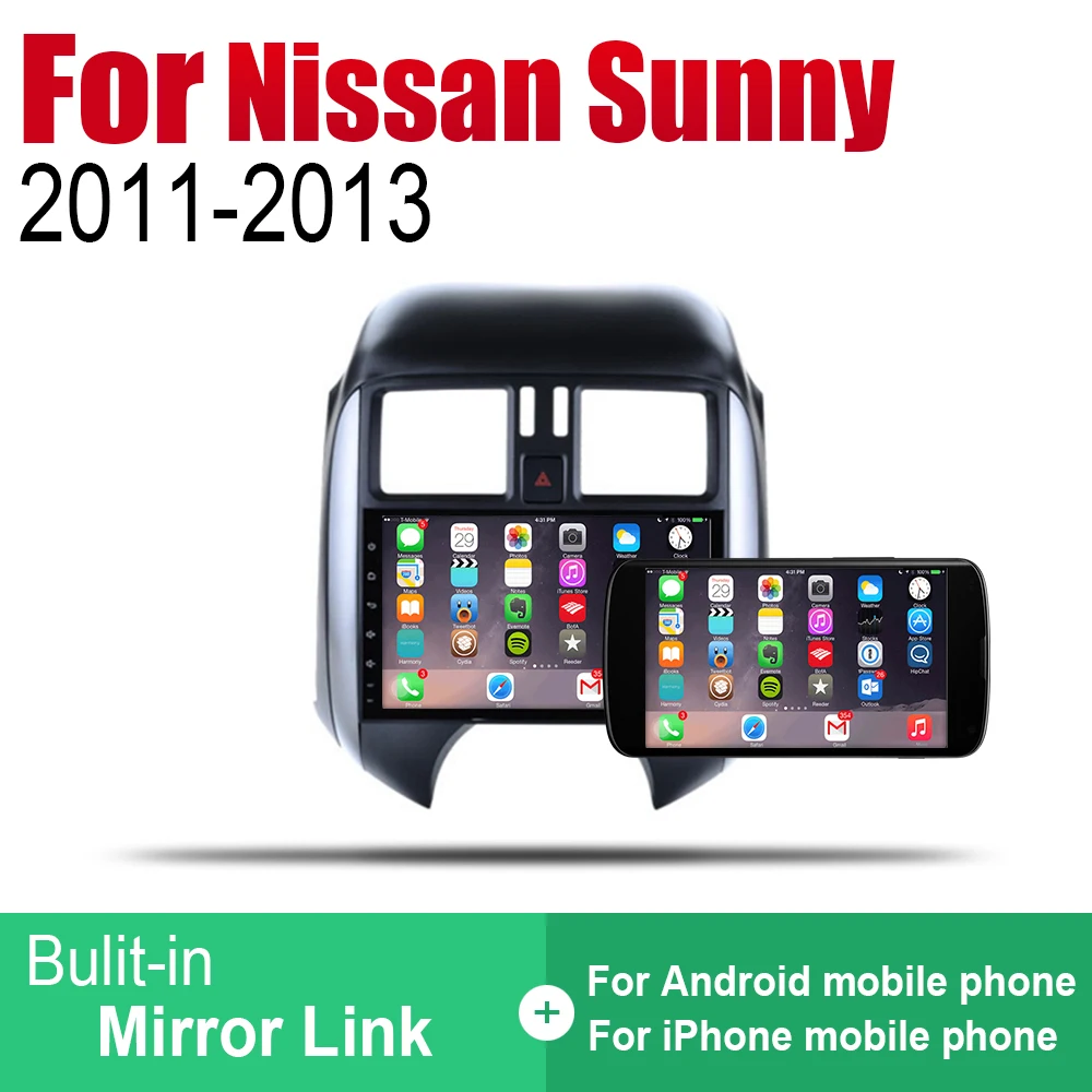 Автомобильный мультимедийный плеер для Nissan Sunny 2011-2013 аксессуары Android