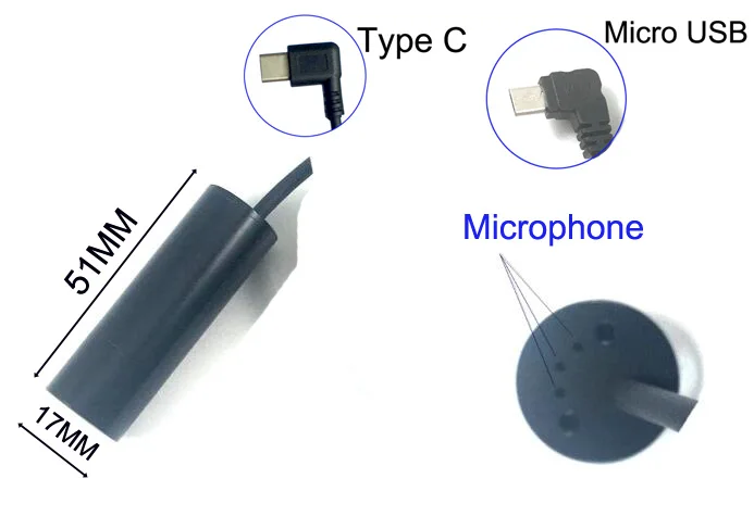 Внешняя камера 2,0 МП для телефона Android с поддержкой микро-usb или интерфейса type C