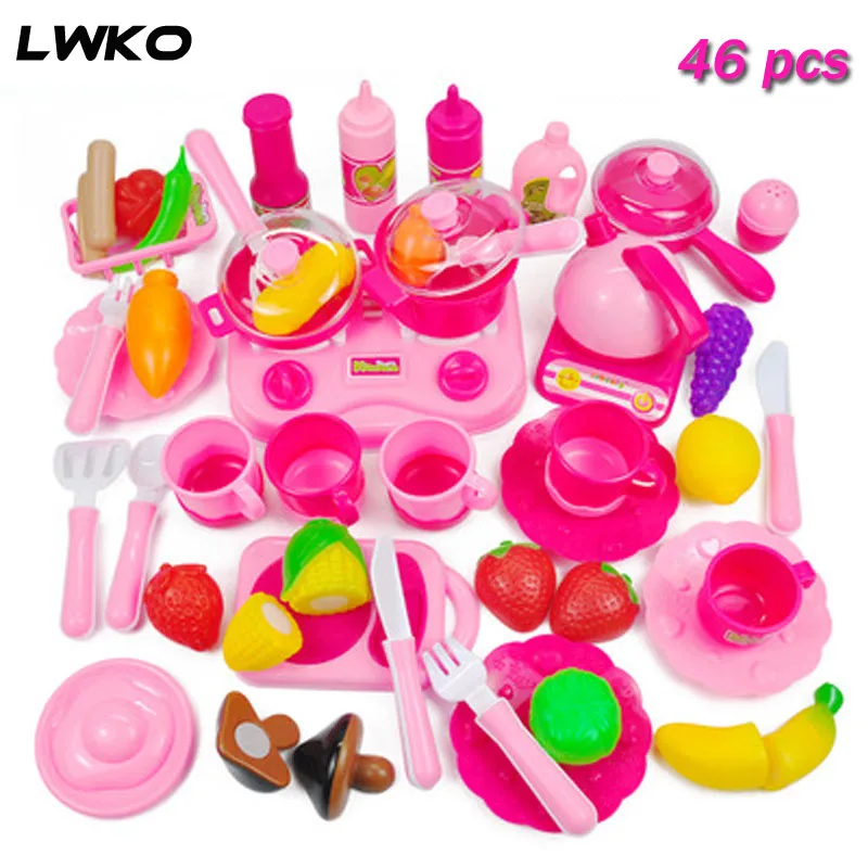 LWKO детский набор кухонной утвари для приготовления пищи и овощей посуды игрушки