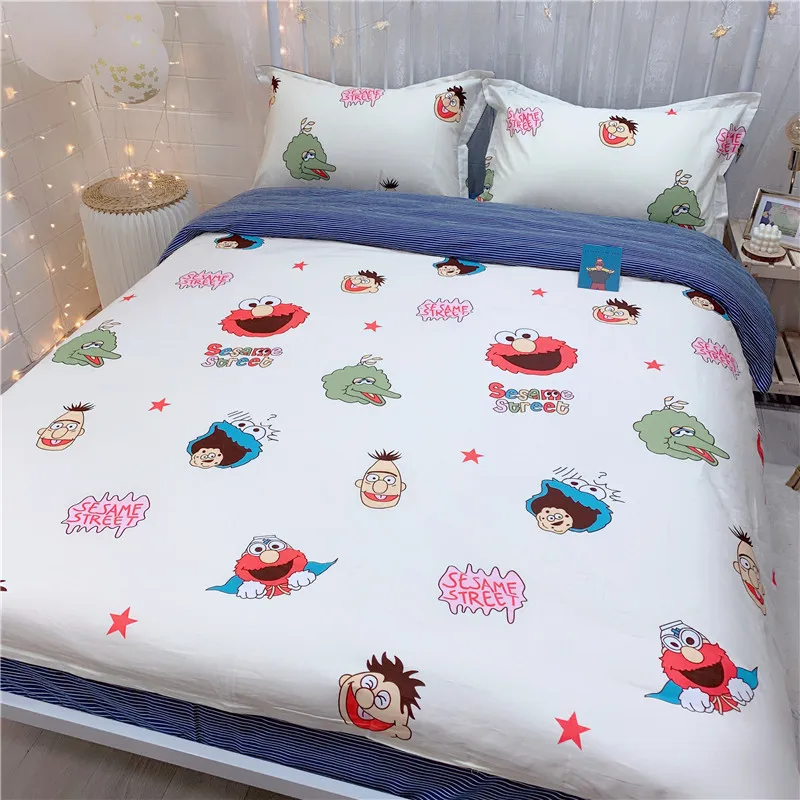 Маленький свежий стиль 3 4 шт Чистый хлопок постельное белье пододеяльник плоский