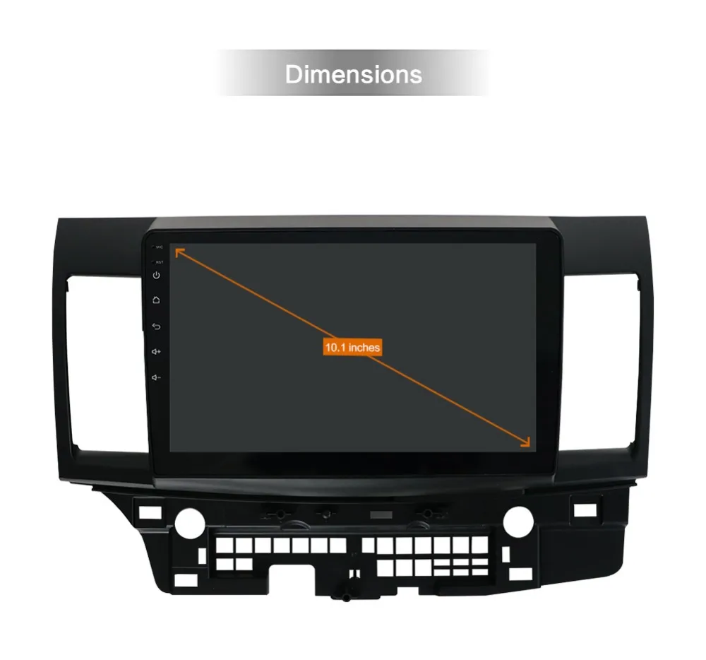 Для MITSUBISHI LANCER Android 7 1 автомобильный радиоприемник 10 дюймов 2din gps navi с задней