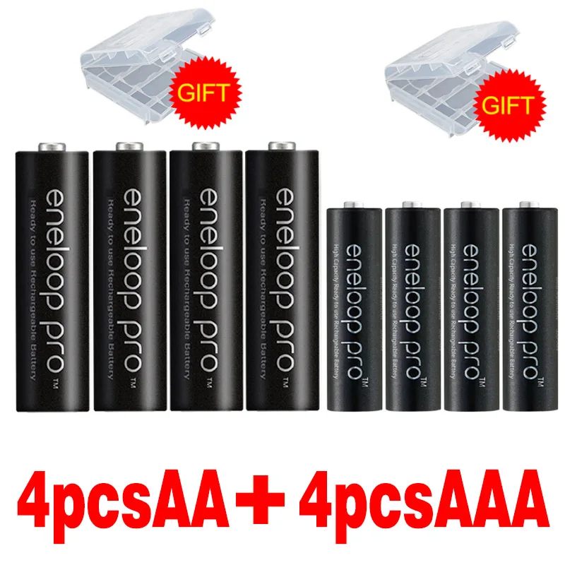 4pcs AA and AAA 1,2 в Ni-MH AAA аккумулятор Перезаряжаемый и 1,2 в AA аккумулятор для фонарей Panasonic, игрушки батареи - Цвет: 4pcs AA and AAA