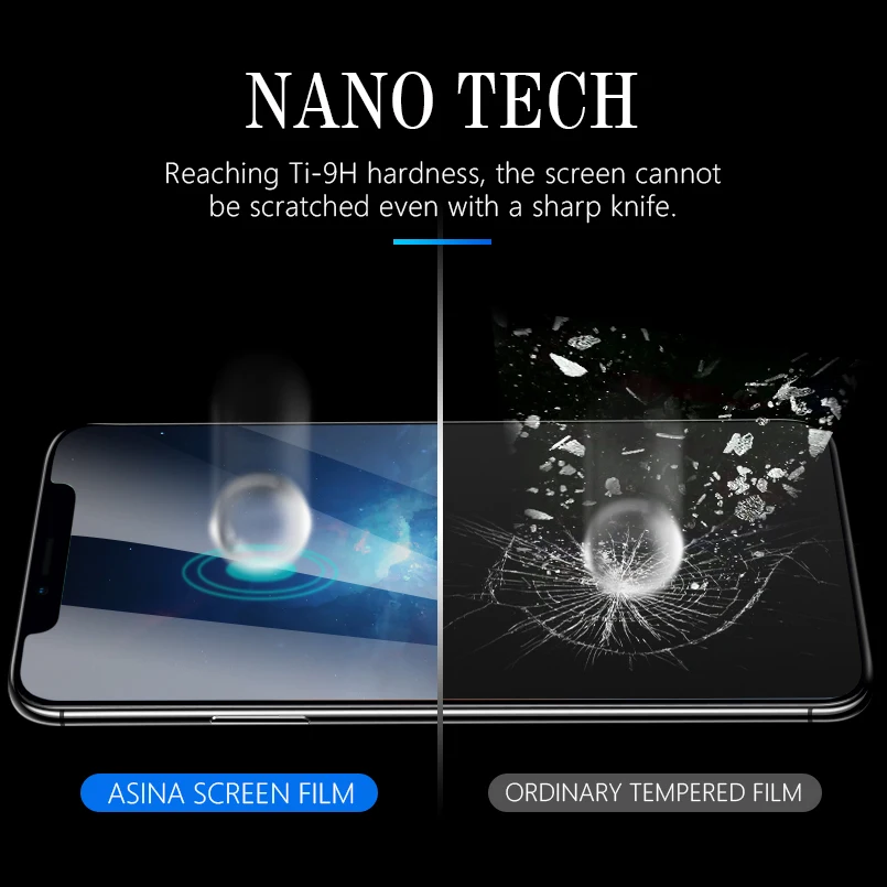 Защитная пленка ASINA для iPhone X жидкая Гидрогелевая HD Nanotech 6 6s 7 8 Plus XR XS Max защита