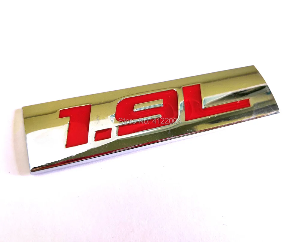 1.9L red 1.4L 1.5L 1.6L 1.7L 1.8L 1.9L энергетическая эмблема багажник Наклейка для TOYOTA Honda Mitsubishi VOLVO GEELY CHERY HAVAL Dodge - Название цвета: 1.9L red