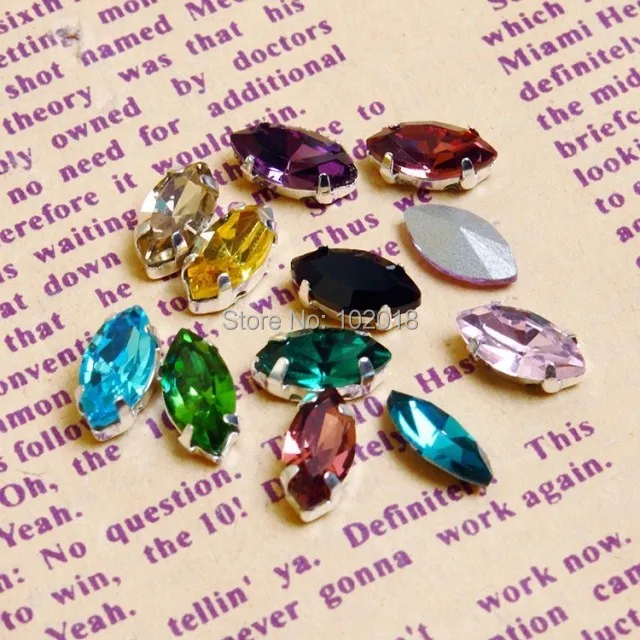 Супер блестящие стеклянные кристаллы Необычные камни 100 шт. 9x18 мм форма петли