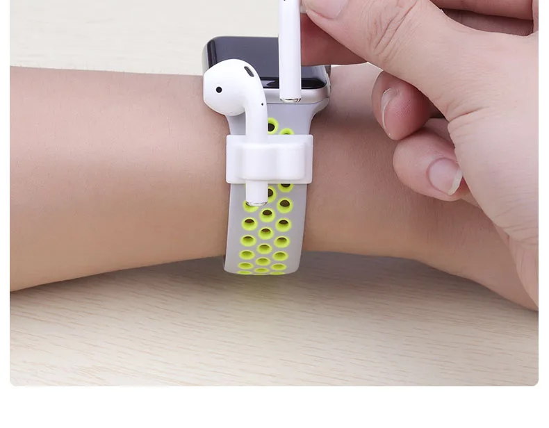 Портативный Силиконовый чехол с защитой от падения для AirPods, ремешок с защитой от потери, зажим для часов, силиконовый чехол с защитой от потери, аксессуары для Airpods