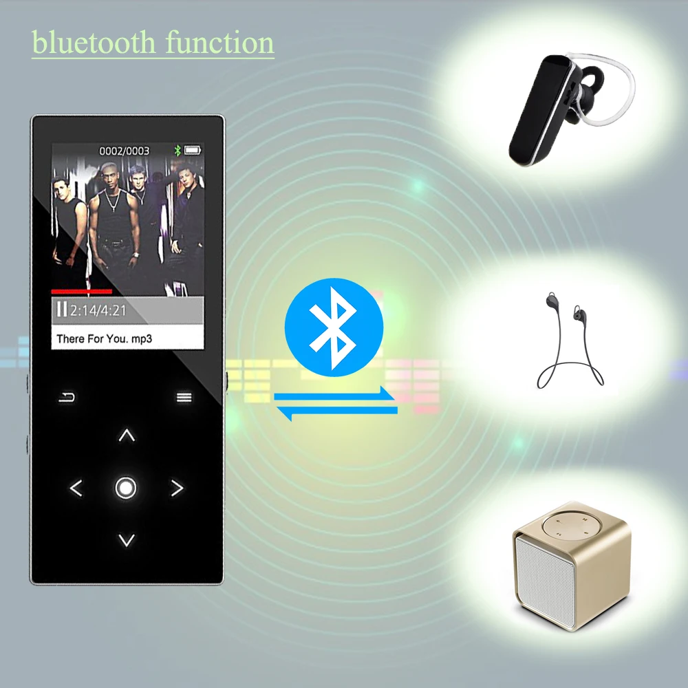 MP3 плеер Bluetooth с динамиком 16 Гб без потерь Звук Музыкальный FM радио Электронная