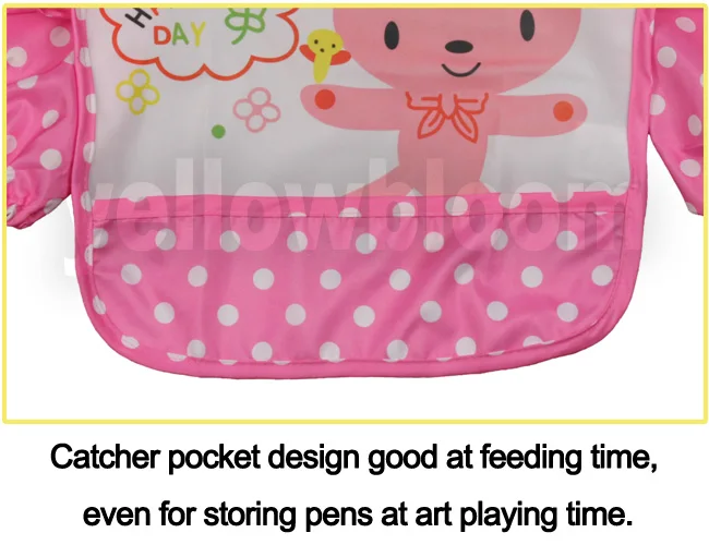 Детские Водонепроницаемый нагрудник для кормления Арт Фартук занятий живописью