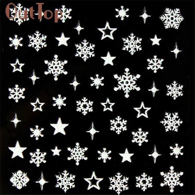 Новая мода 3D наклейки для ногтей украшения Снежинка звезда дизайн SN-111 feb15 |