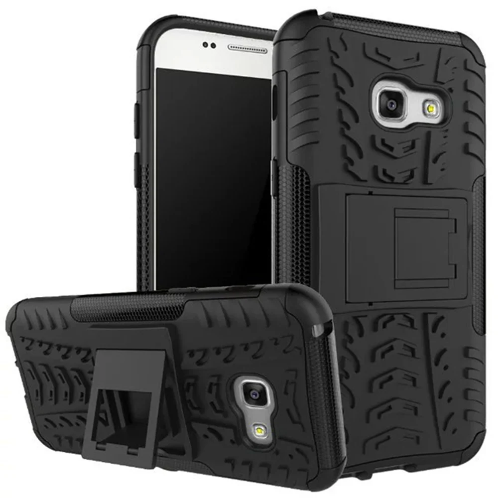 Жесткий ударопрочный защитный чехол из ТПУ с подставкой для Samsung Galaxy A3 A5 A7 J3 J5 J7 2017