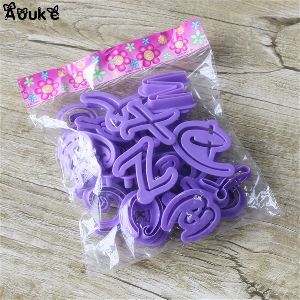 26 шт./компл. Алфавит/форма букв Бисквитное печенье пластиковые формы тиснение