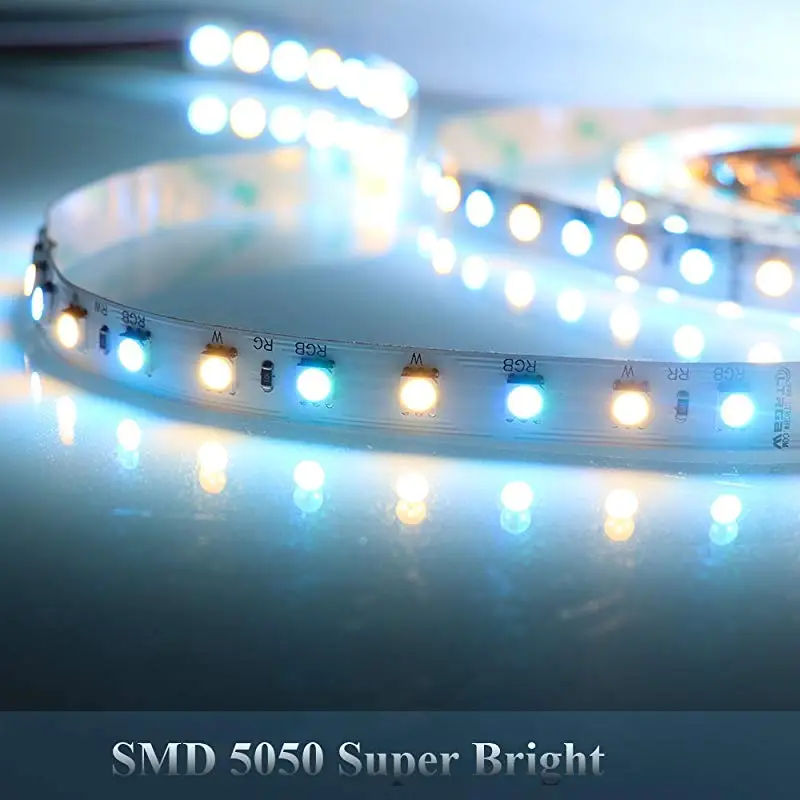 WASEDA 5050 SMD 24В не Водонепроницаемая RGBWW Светодиодная лента освещение 5 м 360