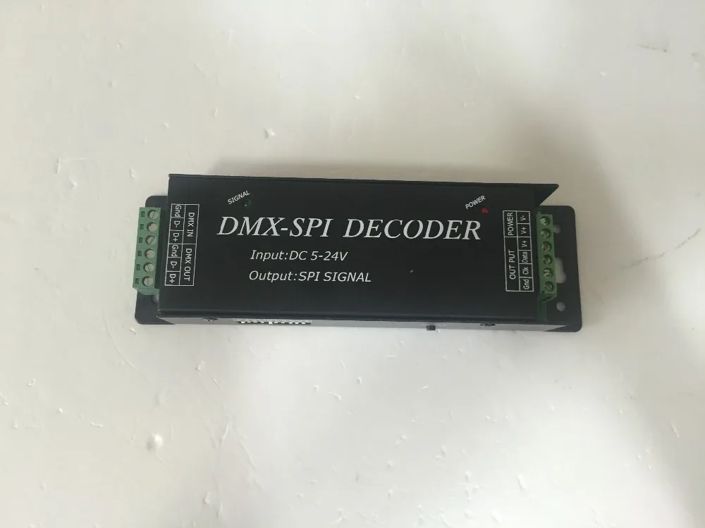 Lpd6803 ws2801 ws2811 ws2812b dmx 512 декодер для цифровая лента; большие размеры 35-режимы Вход 5-24 В постоянного тока выходной сигнал spi для пиксель rgb светодиодные ленты