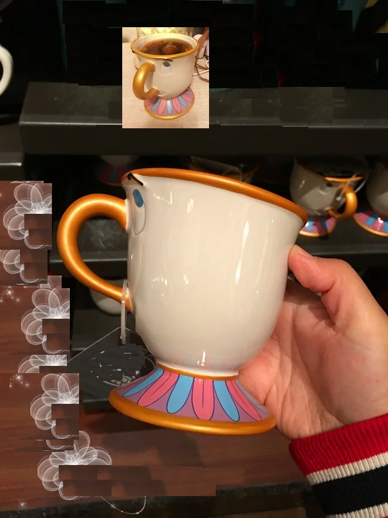 2017 новая оригинальная кружка с героями мультфильмов Beauty and the Beast для чая чипом Mrs