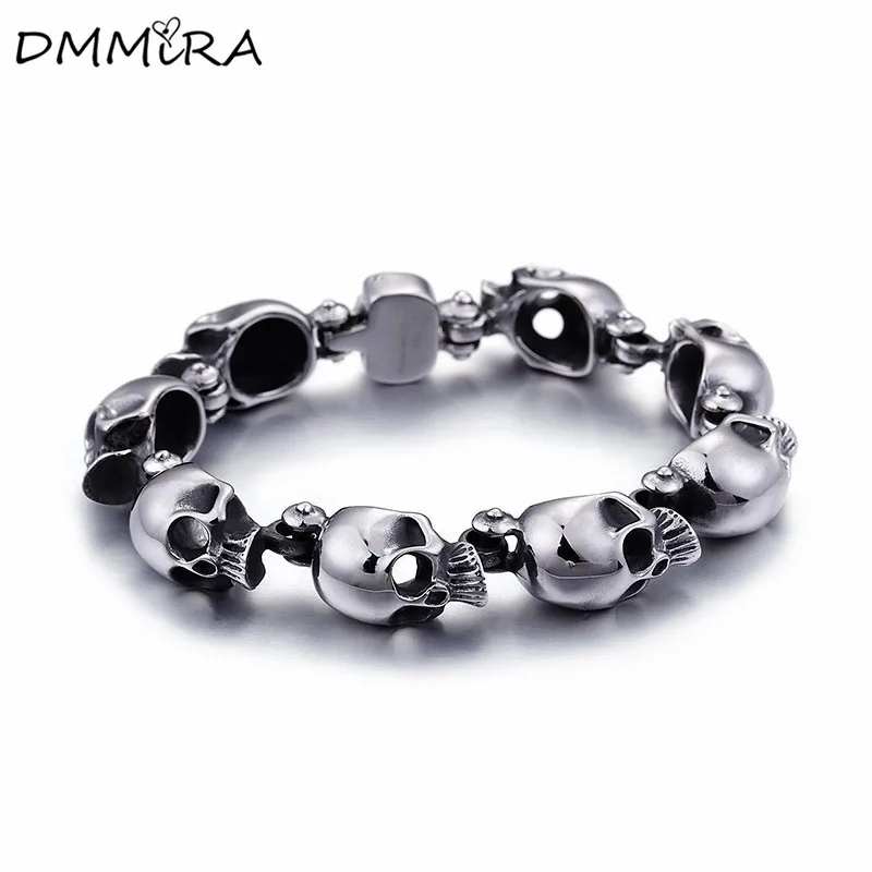 Мужской браслет цепочка из нержавеющей стали в стиле Ретро|bracelet jewelry|chain braceletskull