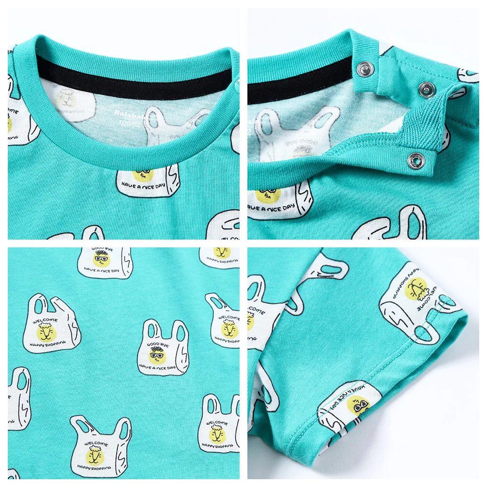 Balabala/Одежда для маленьких мальчиков летние футболки детей хлопковая Футболка с