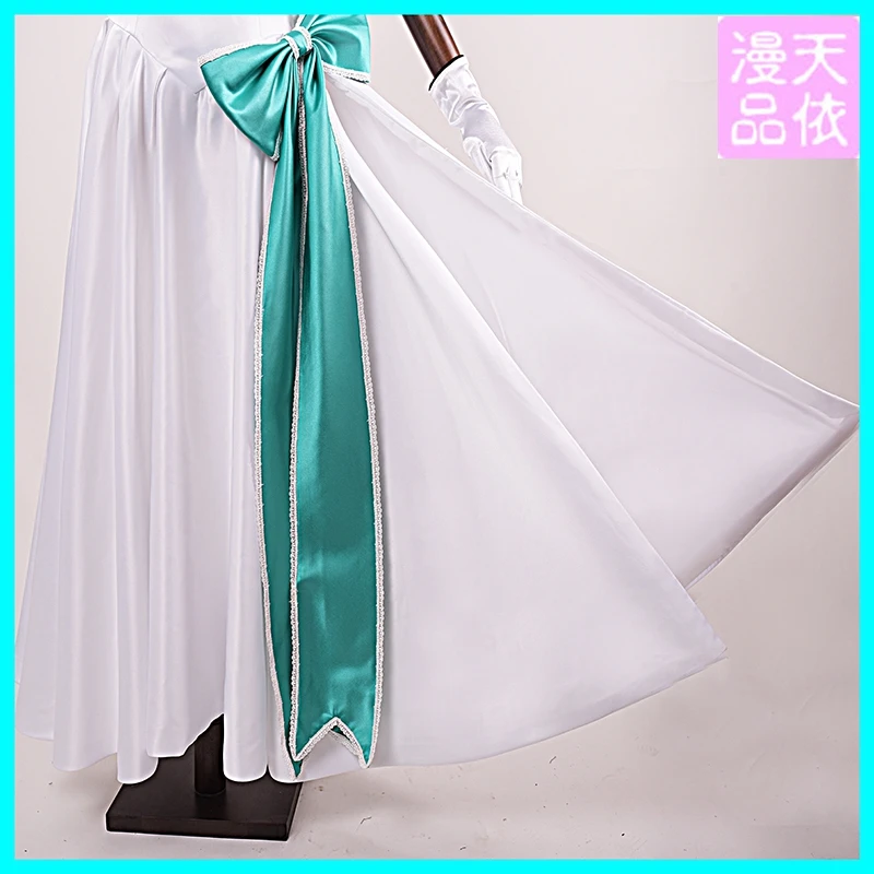 

Hot Game Fate Grand Order FGO Arturia Cosplay costumes 2nd Anniversary Saber Halloween Uniform White Dress Free Shipping