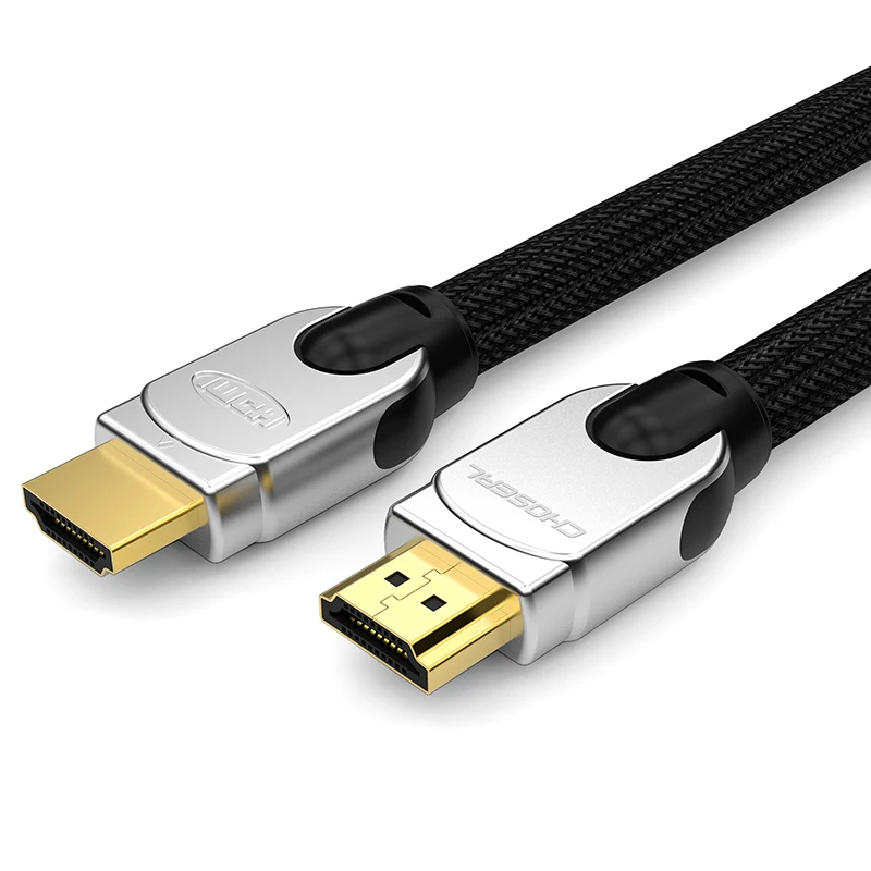 CHOSEAL HDMI 2,0 4K 60Hz HDMI кабель 18 Гбит/с 28AWG плетеный шнур 3D HDMI 2,0 кабель для Apple tv PS4/3 шт. Xbox playstation 10 м 20 м - Цвет: Черный