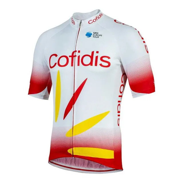 2019 COFIDIS PRO TEAM Мужская велосипедная Джерси с коротким рукавом одежда нагрудником