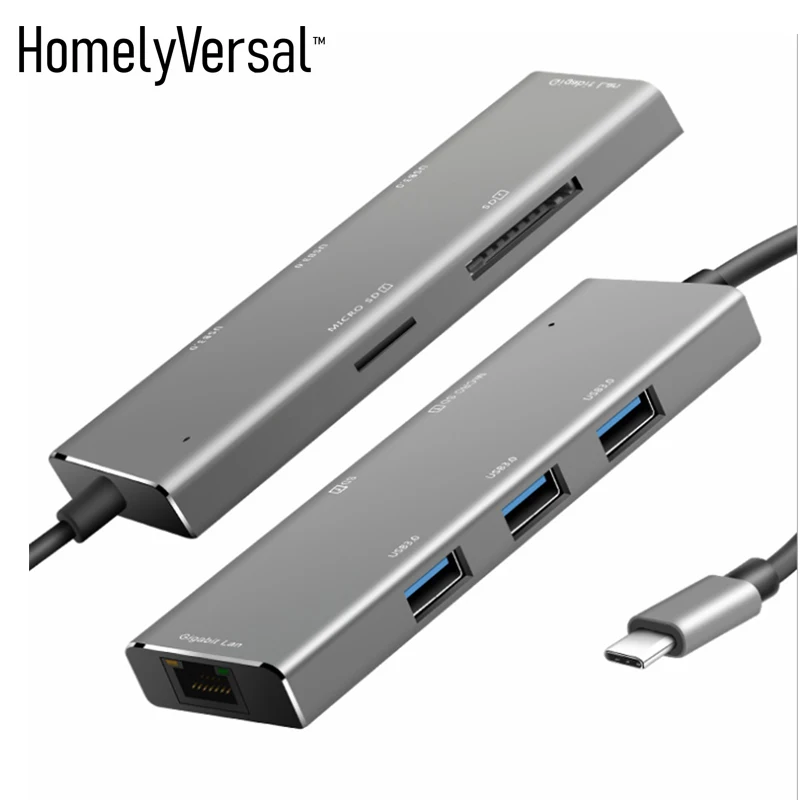Док станция Type C 3 1 алюминиевая многофункциональная для Macbook Pro HDMI/SD/USB