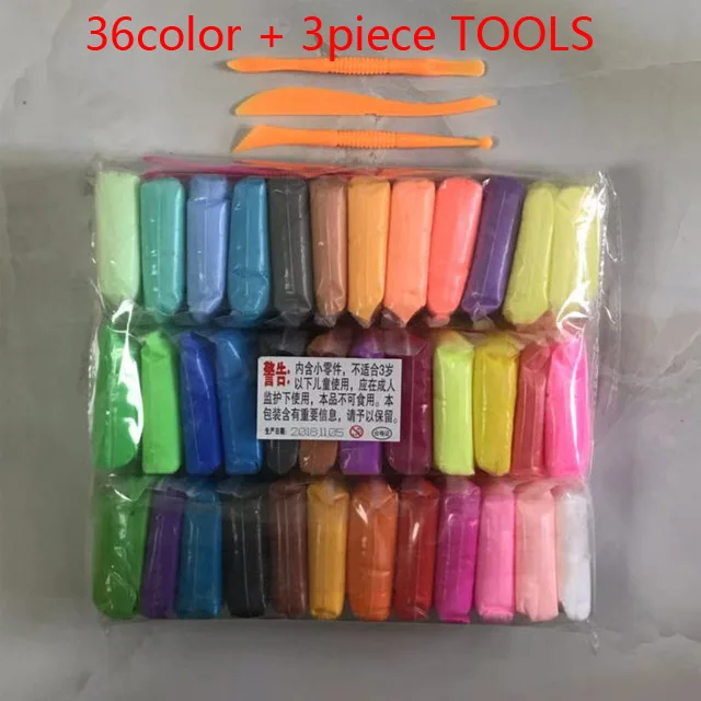 12pcs 24pcs 36pcs/bag Colored Playdough Light Clay Toys DIY Light Soft Creative Handgum Toy Modelling Clay Air Dry plasticine