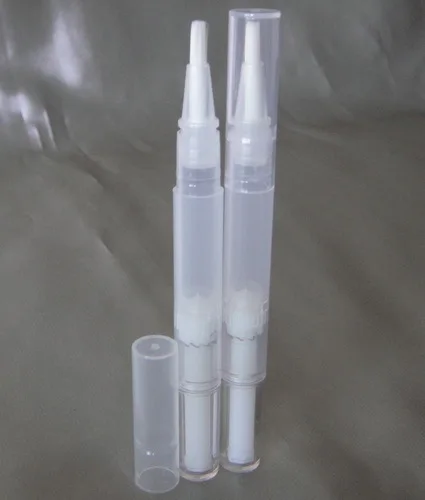

50PCS 3ML PP circular transparent lip Rotating teeth whitening pen ,3 ml empty lip gloss tube,empty 3 ml lip Refillable tube