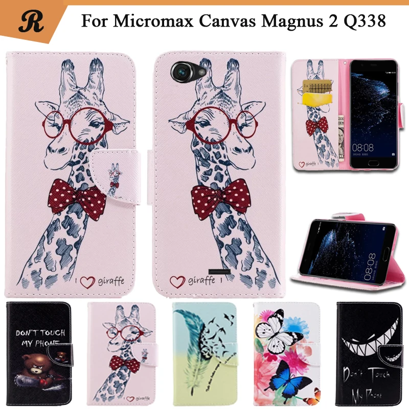 Расписной Чехол бумажник с откидной крышкой для Micromax Canvas Magnus 2 Q338 чехол из