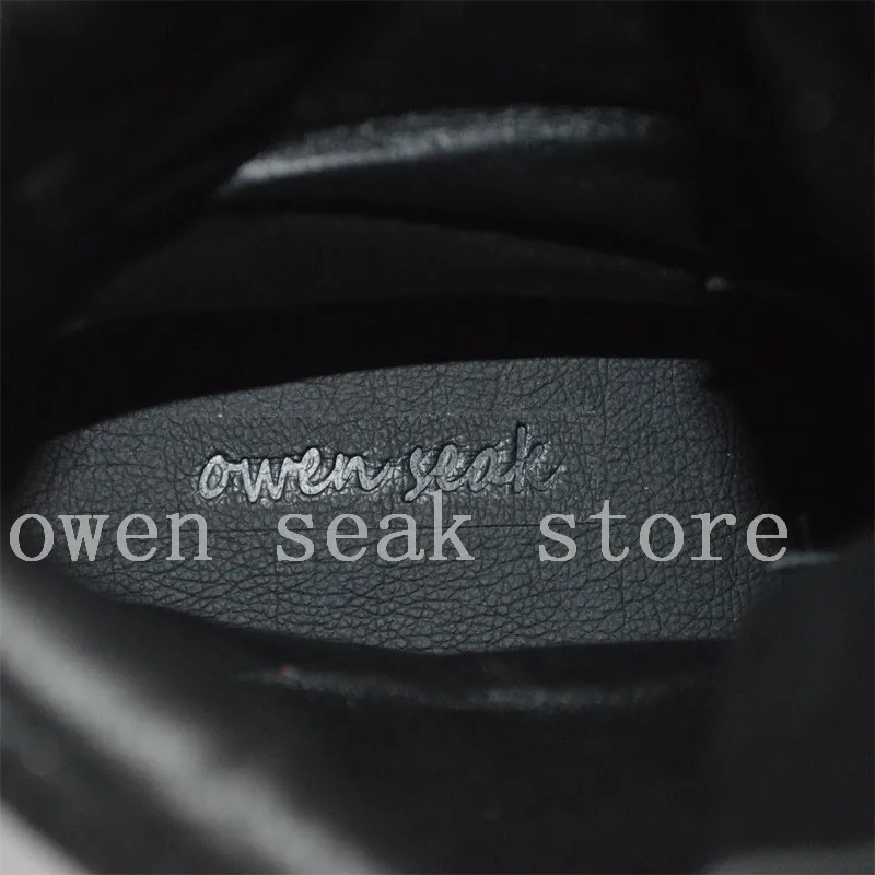 18ss Owen Seak/поступление; мужская повседневная парусиновая обувь; роскошные мужские кроссовки с высоким берцем; ботинки в стиле рок; Брендовая обувь черного цвета на плоской подошве