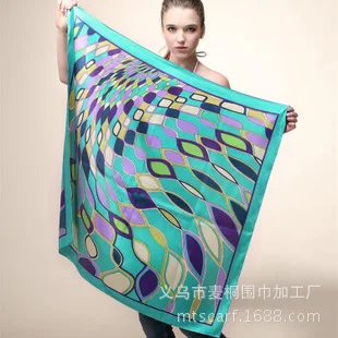 Женский шарф из чистого шелка большой квадратный 90*90 см|square scarf|large square scarvesscarf style |