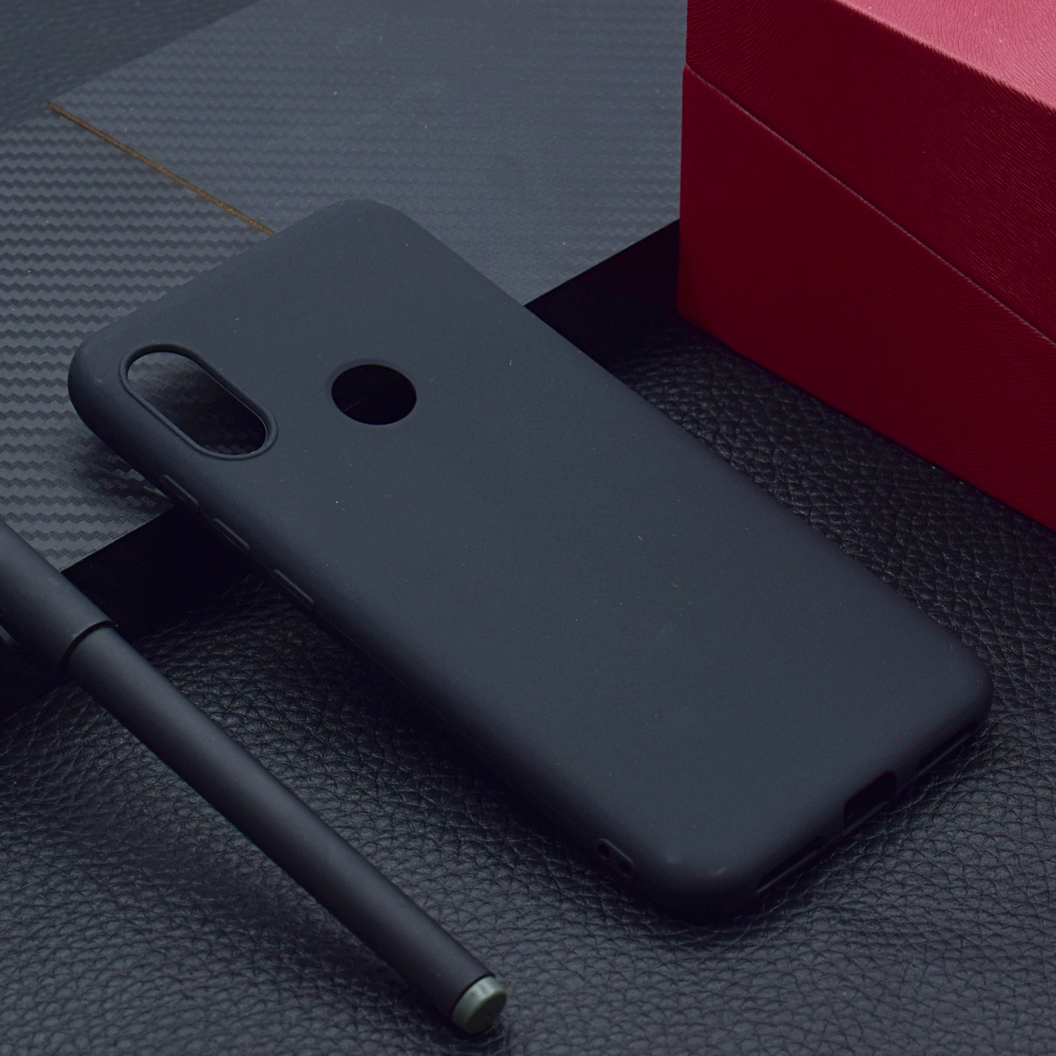 Sunjolly однотонный чехол для Redmi 6 Pro мягкий силиконовый розовый синий тонкий