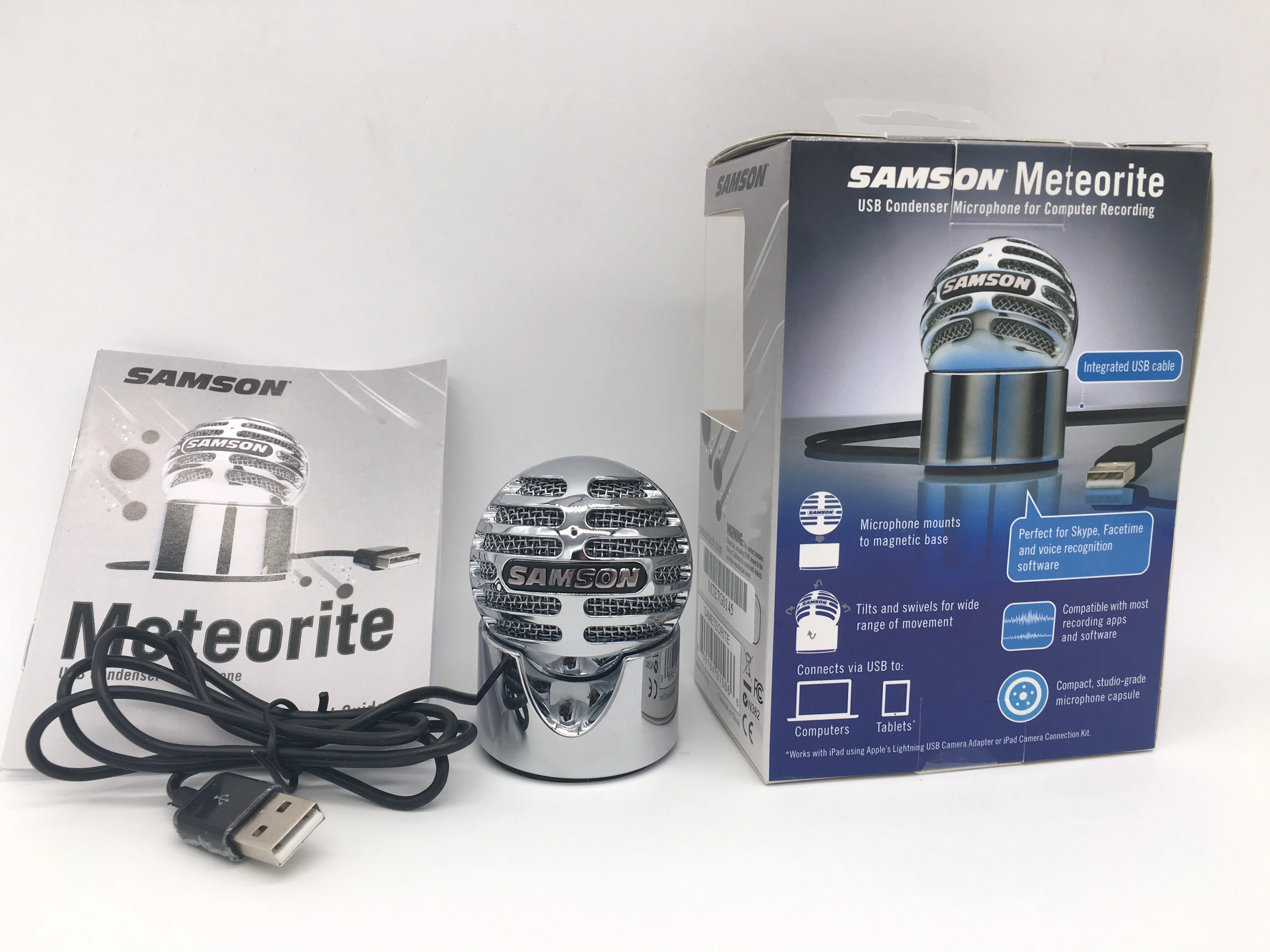 Оригинальный конденсаторный микрофон SAMSON Meteorite с USB записывающий компьютер для