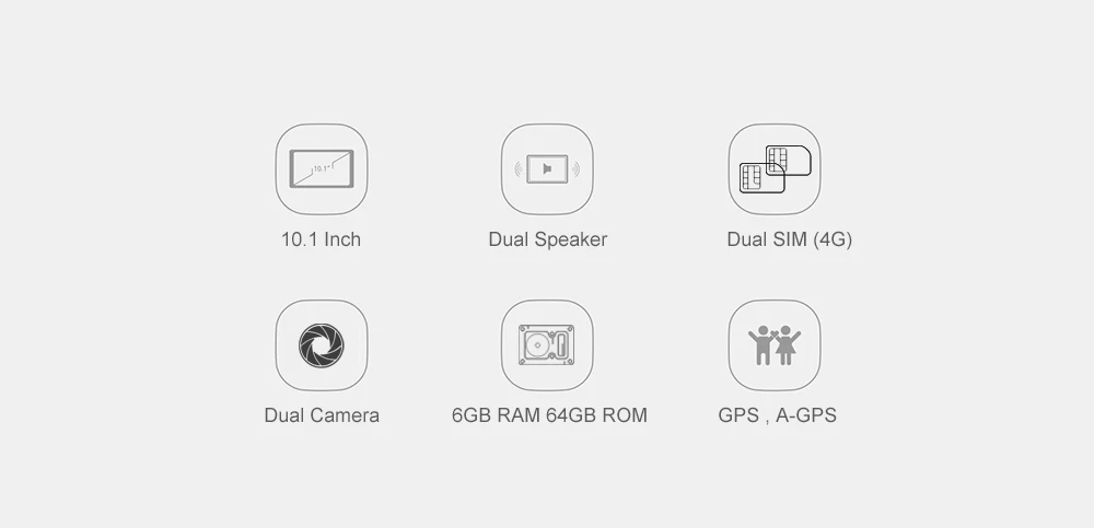 10,1 дюймов планшетный ПК Android 8,0 Восьмиядерный ОЗУ 6 Гб ПЗУ 64 Гб Две sim-карты 3G/4G FDD LTE wifi 10 'планшеты 1280*800 ips 2.5D стекло