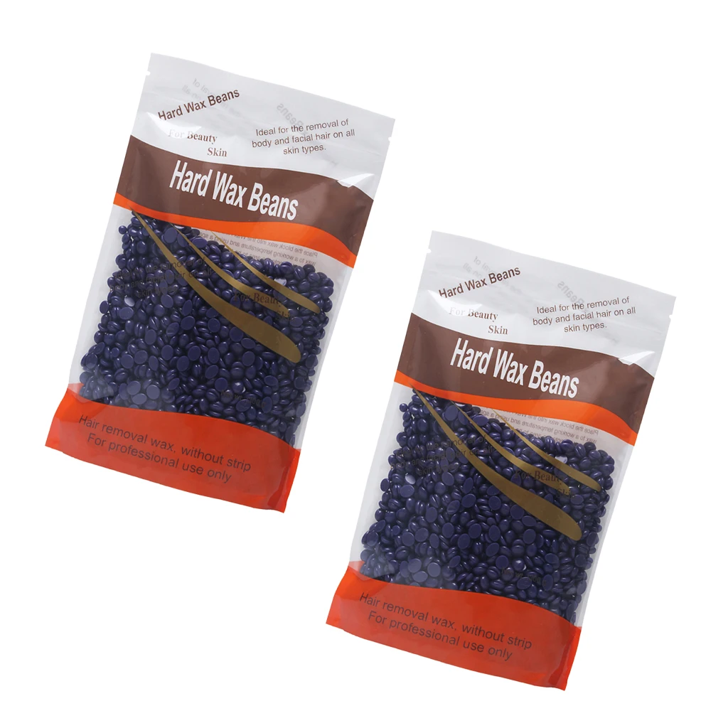 No Strip Body Depilatory Hair Cleaner Hot Film Wax Beads Waxing Removal Beans 2x300g (Lavender) | Красота и здоровье